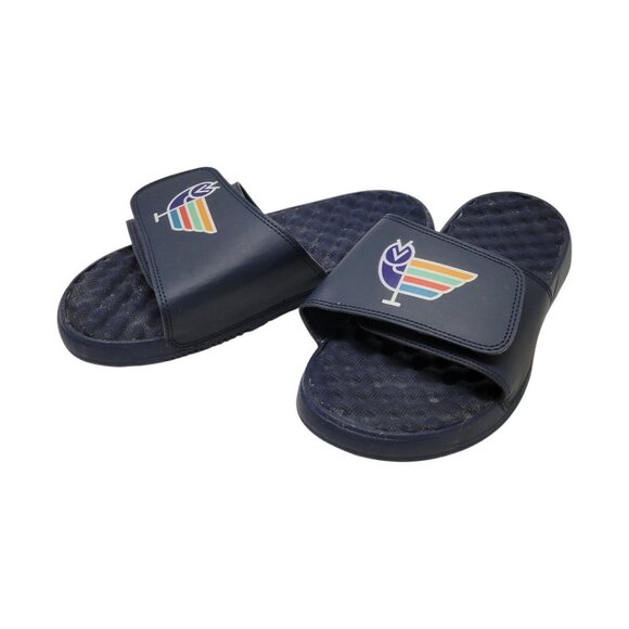 ISLIDE Unisex NAVY BLUE Beach Shower Slipper SOFT Slide Mule Slip On Shoe size 7 - Picture 5 of 9